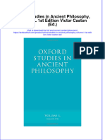 Textbook Oxford Studies in Ancient Philosophy Volume L 1St Edition Victor Caston Ed Ebook All Chapter PDF