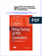 Textbook Relay Tuning of Pid Controllers For Unstable Mimo Processes 1St Edition M Chidambaram Ebook All Chapter PDF