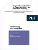 Textbook Reinventing The Curriculum New Trends in Curriculum Policy and Practice Mark Priestley Ebook All Chapter PDF