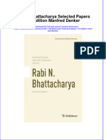 PDF Rabi N Bhattacharya Selected Papers 1St Edition Manfred Denker Ebook Full Chapter
