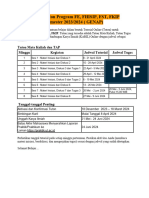 Jadwal Tuton Program FE, FHISIP, FMIPA, FKIP 24.1