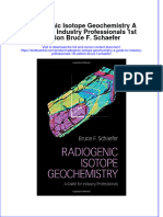 Download textbook Radiogenic Isotope Geochemistry A Guide For Industry Professionals 1St Edition Bruce F Schaefer ebook all chapter pdf 