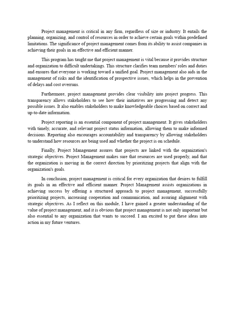 PM Reflection | PDF | Business