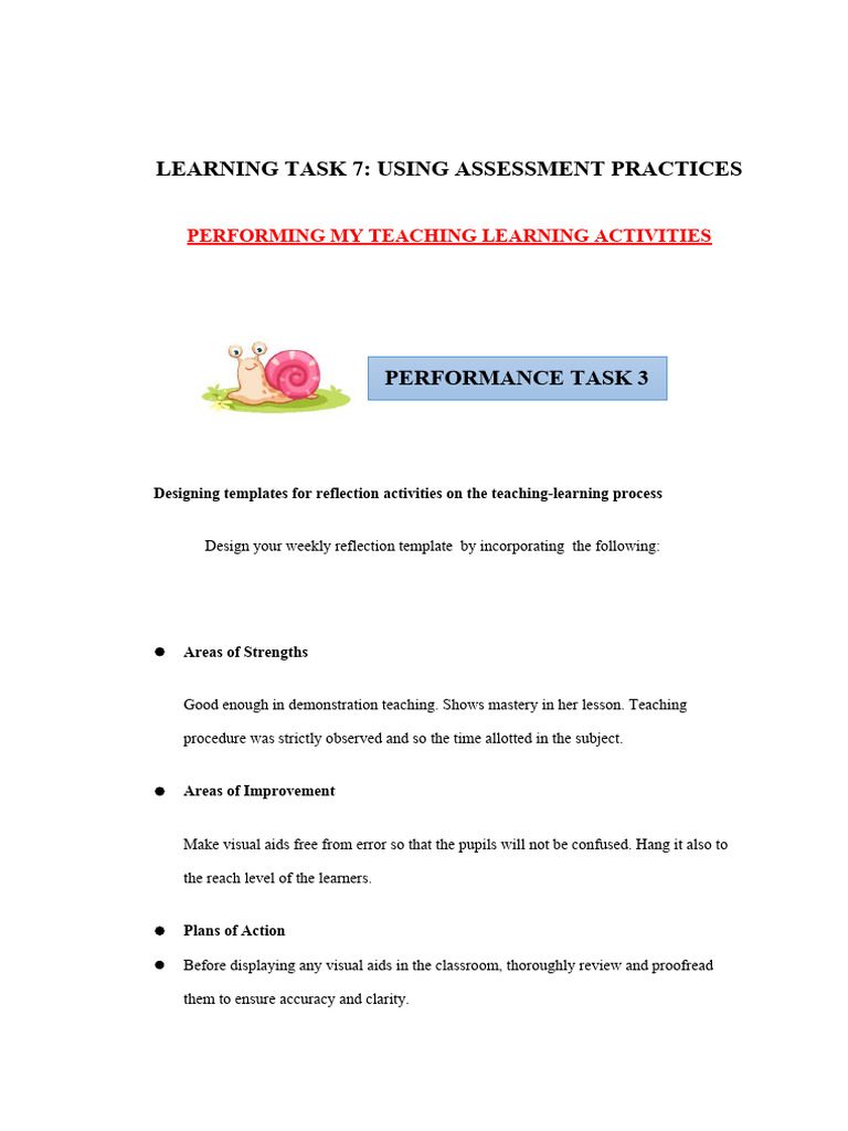 Week 5 LT 7 (ORGADA) | PDF | Learning | Educational Assessment