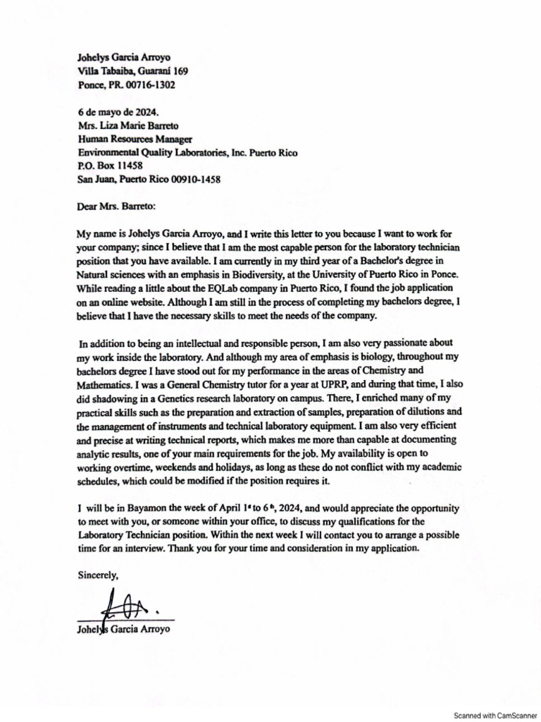 cover letter resume | PDF