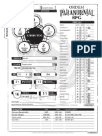 Ordem Paranormal - Ficha de Personagem Editavel Cassiel