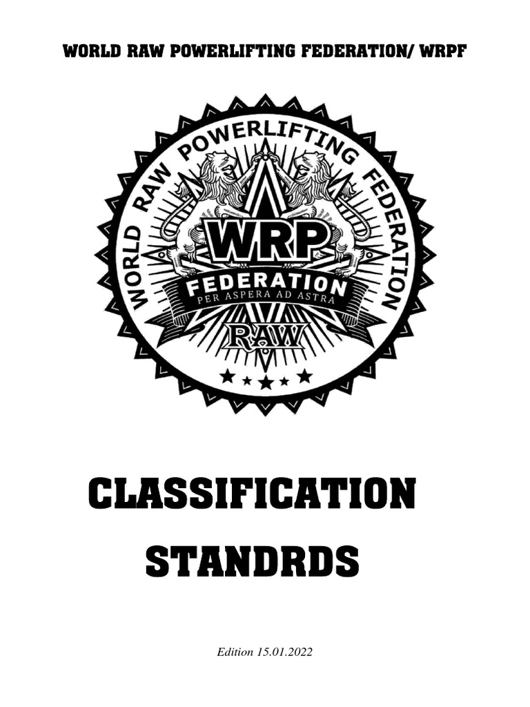 Classification standards wrpf pdf individual sports management of