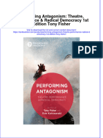 Download textbook Performing Antagonism Theatre Performance Radical Democracy 1St Edition Tony Fisher ebook all chapter pdf 