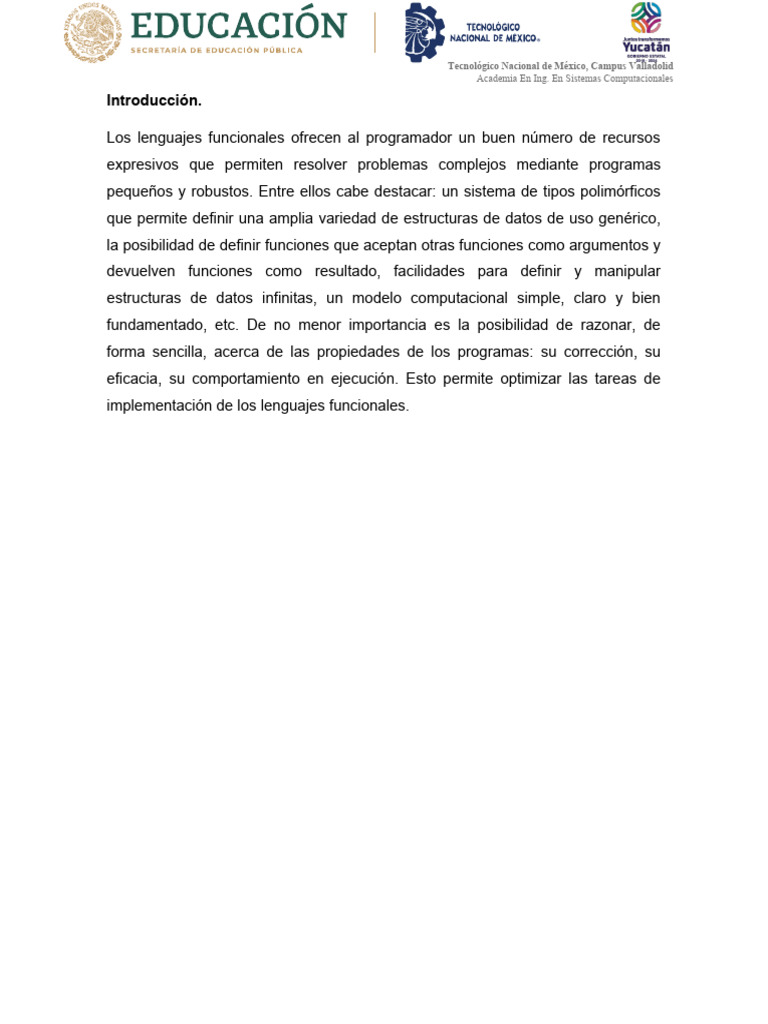 Actividad No.1 | PDF | Programacion Funcional | Lenguaje de programación