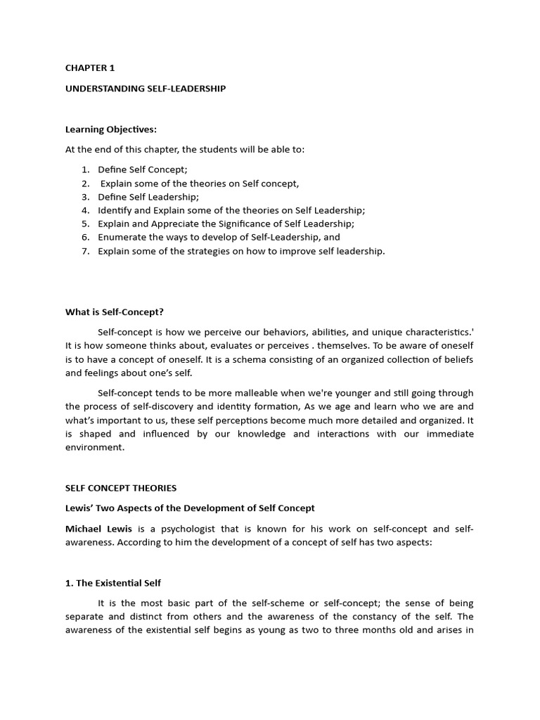 Understanding Self-Leadership Concepts | PDF | Leadership | Self Efficacy