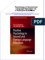 Full Chapter Positive Psychology in Second and Foreign Language Education 1St Edition Katarzyna Budzinska PDF
