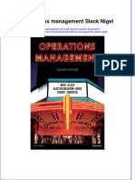 Download full chapter Operations Management Slack Nigel pdf docx