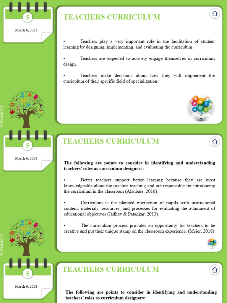 Teachers As Curriculum Designers Pdf Career Growth