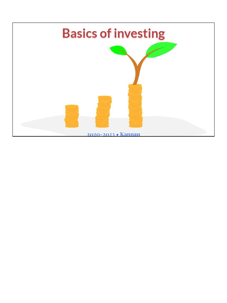Basics of Investing | Download Free PDF | Investment Fund | Loans