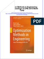 Full Chapter Optimization Methods in Engineering Select Proceedings of Cpie 2019 Mohit Tyagi PDF