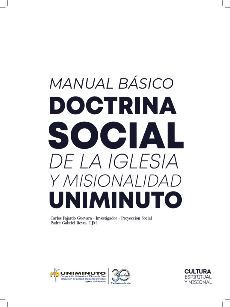 Manual - Doctrina Social de La Iglesia y Misionalidad - 2022 | PDF ...