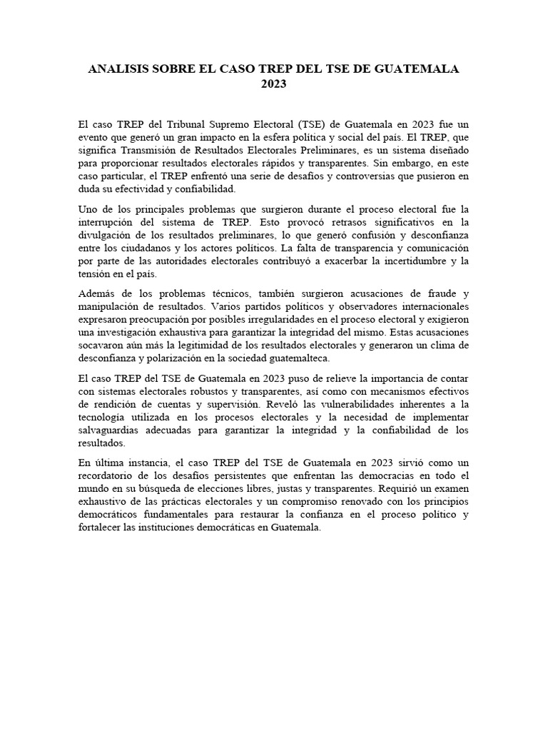 Análisis del Caso TREP y Movimiento Semilla | PDF | Democracia ...