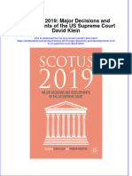 PDF Scotus 2019 Major Decisions and Developments of The Us Supreme Court David Klein Ebook Full Chapter