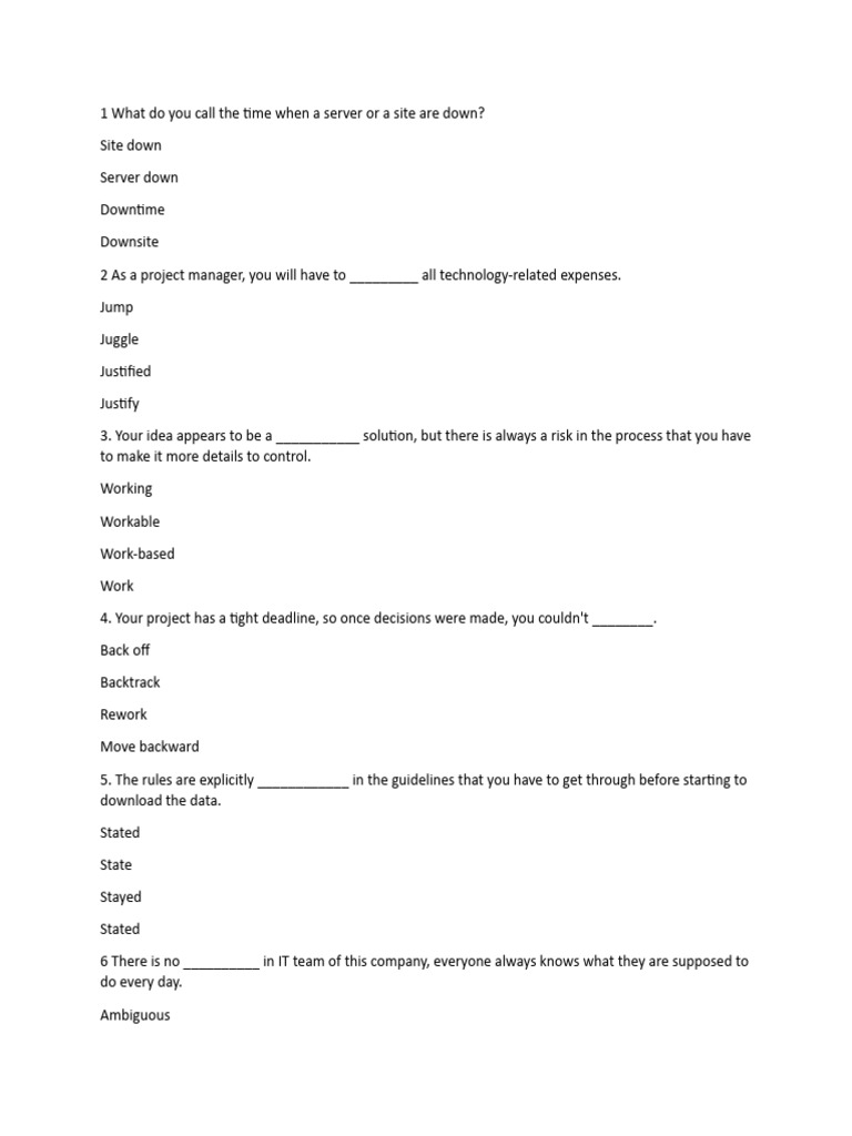TEST ĐẦU VÀO 2 | PDF | Software Engineering | Cyberspace