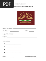 MDP Project Front Page Template | PDF