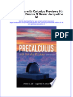 Download full chapter Precalculus With Calculus Previews 6Th Edition Zill Dennis G Dewar Jacqueline M pdf docx