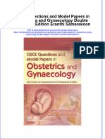 Full Chapter Osce Questions and Model Papers in Obstetrics and Gynaecology Double Paged 1St Edition Eranthi Samarakoon PDF