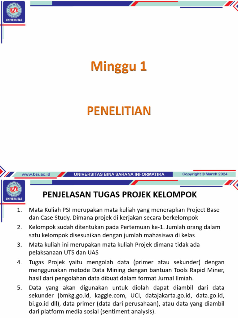 Tugas Projek Data Mining dan Jurnal Ilmiah | PDF