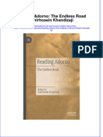 PDF Reading Adorno The Endless Road Amirhosein Khandizaji Ebook Full Chapter