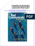 Download full chapter Real Communication An Introduction 5Th Edition O Hair Dan Weimann Mary Mullin Dorothy Imrich Teven Jason pdf docx