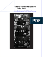 PDF Roland Barthes Cinema 1St Edition Philip Watts Ebook Full Chapter