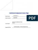 Individual Assignment Cover Page