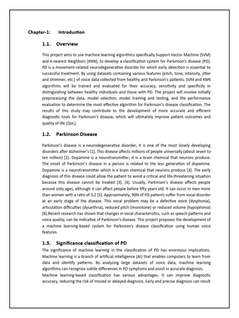 Thesis | Download Free PDF | Machine Learning | Parkinson's Disease