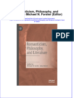 PDF Romanticism Philosophy and Literature Michael N Forster Editor Ebook Full Chapter