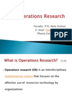 Operations Research - Class1 To Class 3