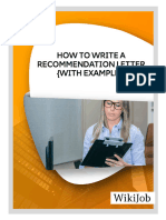 How To Write A Recommendation Letter