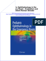 Full Chapter Pediatric Ophthalmology in The Emergency Room Evaluation and Treatment Roman Shinder PDF