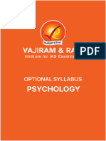 Psychology Optional Syllabus