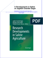 PDF Research Developments in Saline Agriculture Jagdish Chander Dagar Ebook Full Chapter