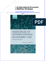 Textbook Principles of International Economic Law Matthias Herdegen Ebook All Chapter PDF
