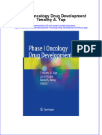 Full Chapter Phase I Oncology Drug Development Timothy A Yap PDF