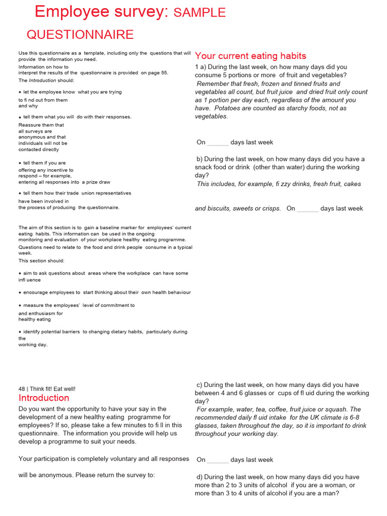 Sample Questionnaire Download Free PDF Alcoholic Beverages