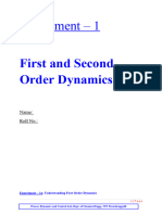 Ex1_First and second order dynamics
