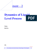 Ex2 - Dynamics of Liquid Level Process