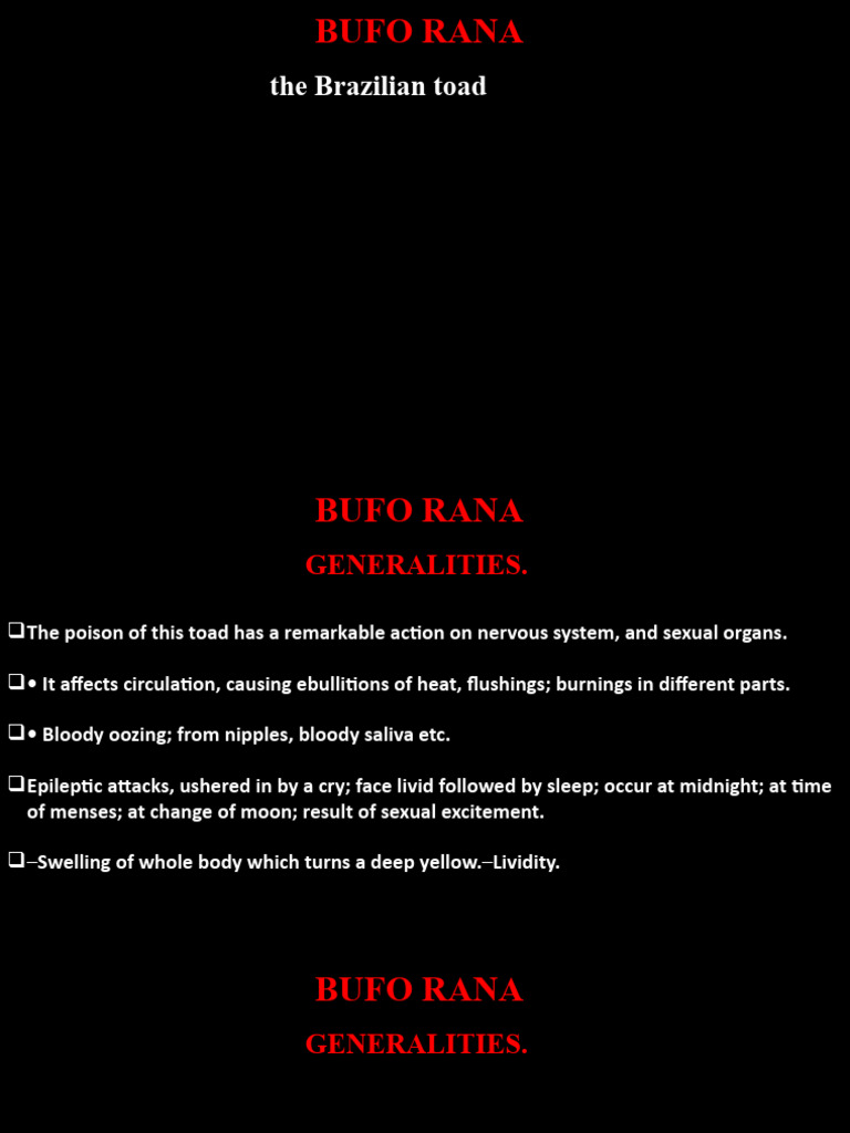 Effects and Symptoms of Bufo Rana Toad | PDF | Menstrual Cycle | Cancer