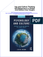 Download full chapter Psychology And Culture Thinking Feeling And Behaving In A Global Context 2Nd Edition Lisa Vaughn pdf docx