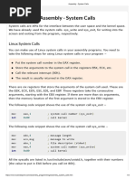 Assembly - System Calls