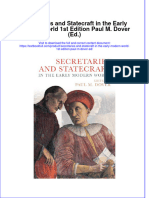 Textbook Secretaries and Statecraft in The Early Modern World 1St Edition Paul M Dover Ed Ebook All Chapter PDF