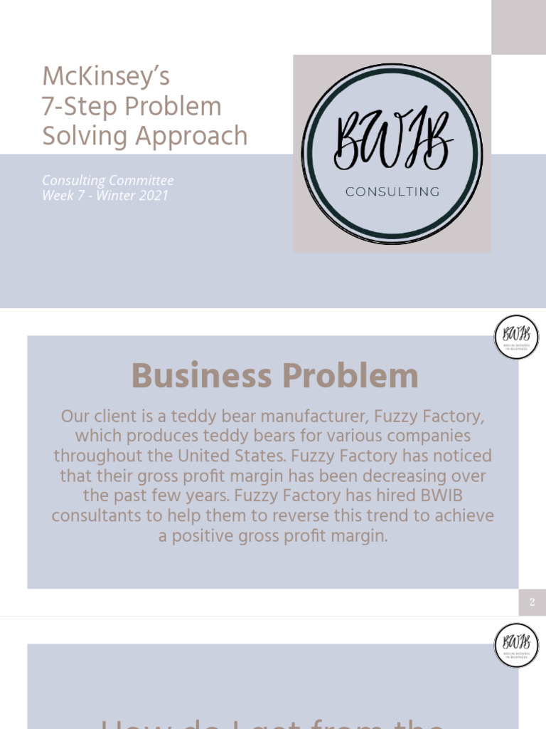 McKinsey's 7-Step Problem Solving Guide | PDF | Profit (Economics) | Cotton