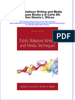Download full chapter Public Relations Writing And Media Techniques Books A La Carte 8Th Edition Dennis L Wilcox pdf docx