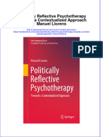 Full Chapter Politically Reflective Psychotherapy Towards A Contextualized Approach Manuel Llorens PDF